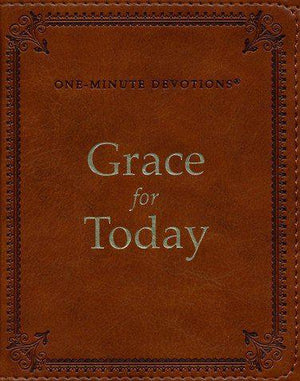 Grace For Today - One Minute Devotions Brown Lux-Leather