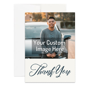 Personalized Thank You Card Custom Your Photo Image Upload Your Text Greeting Card