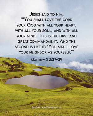 Matthew 22:37-39 Personalized Photo Verse