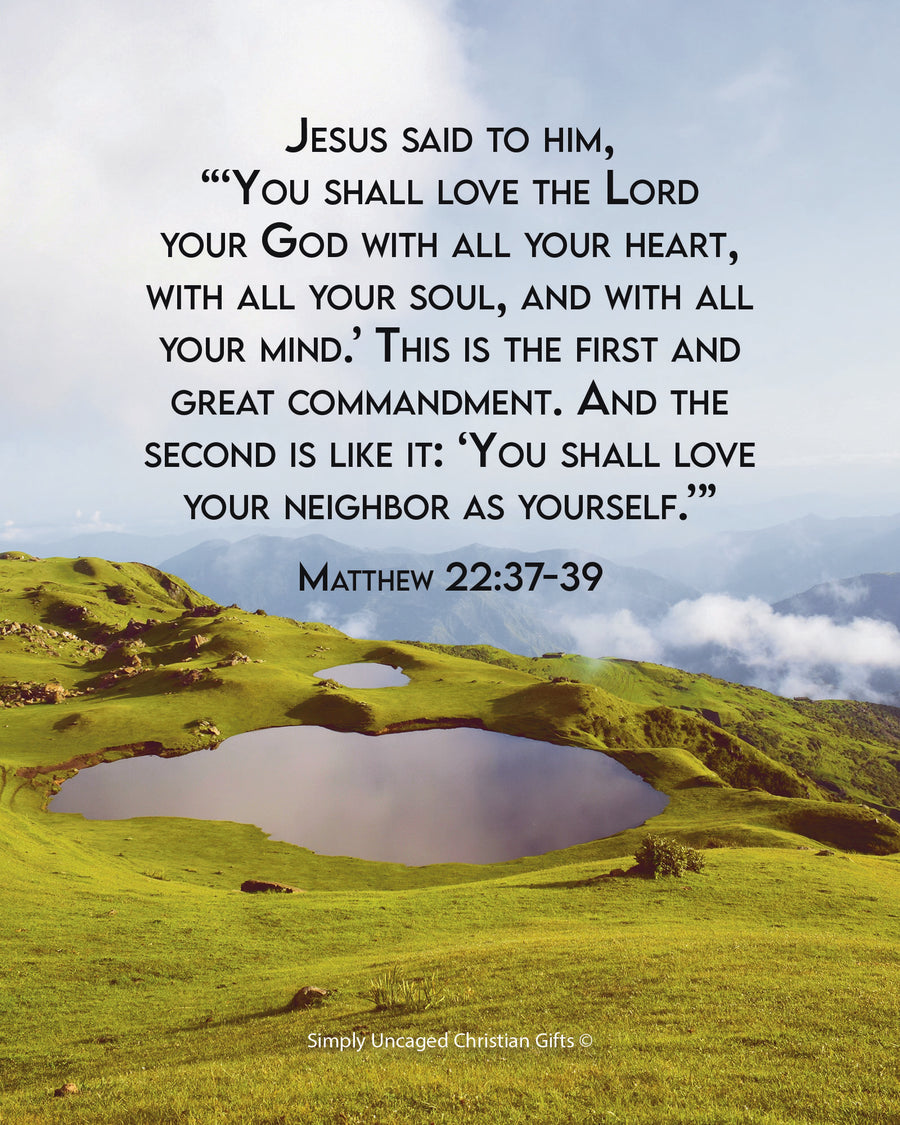 Matthew 22:37-39 Personalized Photo Verse