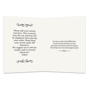 Personalized Thank You Card Custom Your Photo Image Upload Your Text Greeting Card