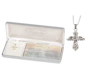 My Heavenly Angel Silver Plated Cross Necklace