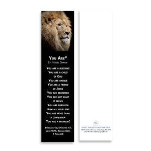 Christian Bookmark Packs You Are Poem, Inspirational Bookmarks