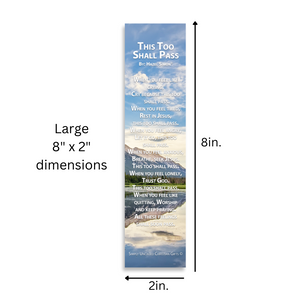 Christian Bookmark Packs This Too Shall Pass Poem, Inspirational Bookmarks