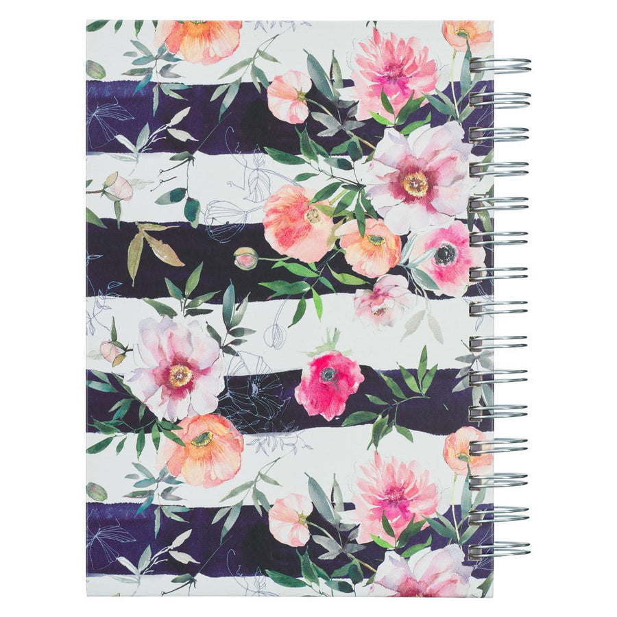 Bless You & Keep You Numbers 6:24-25 White & Pink Floral Wirebound Journal