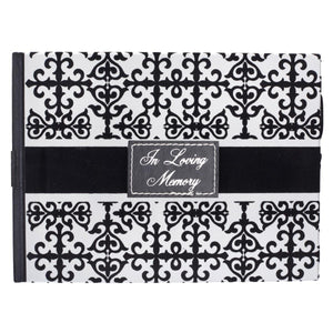 In Loving Memory Gray/Black Memorial Guest Book