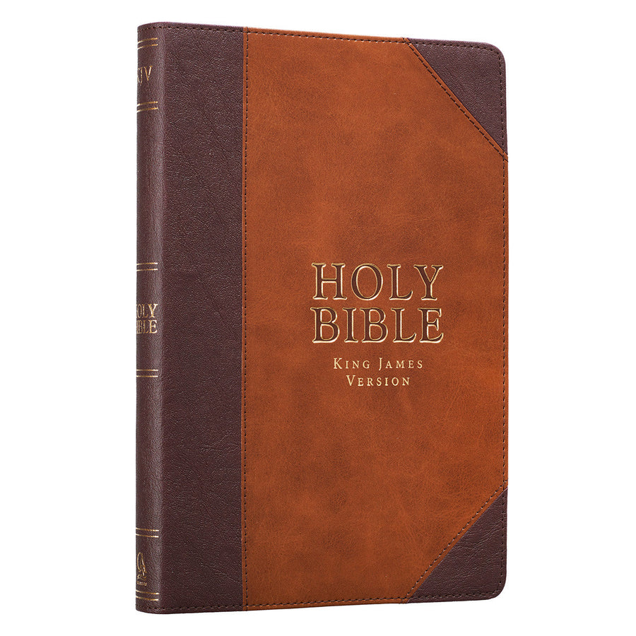 KJV Brown Portfolio Design Large Print Thinline LuxLeather Bible