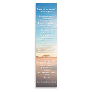 Christian Bookmark Packs Simply Uncaged Poem, Inspirational Bookmark