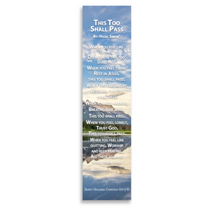 Christian Bookmark Packs This Too Shall Pass Poem, Inspirational Bookmarks