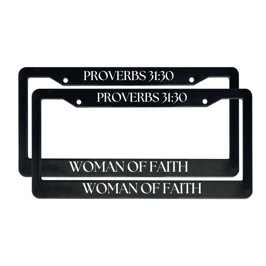 Proverbs 31:30 Christian License Plate Frame for Mothers Day | Gift for Women Mom