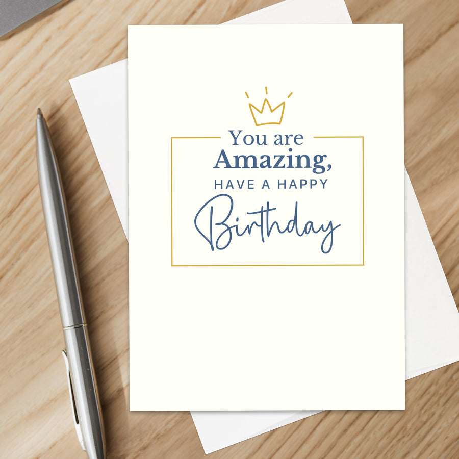 Mens Christian You Are Amazing Happy Birthday Card