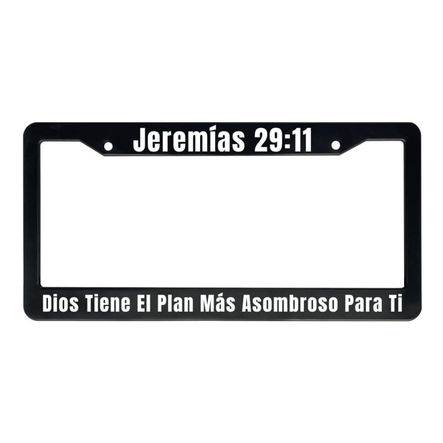 Jeremías 29:11 Dios Tiene El Plan Más Asombroso Para Ti | Christian Spanish License Plate Frame