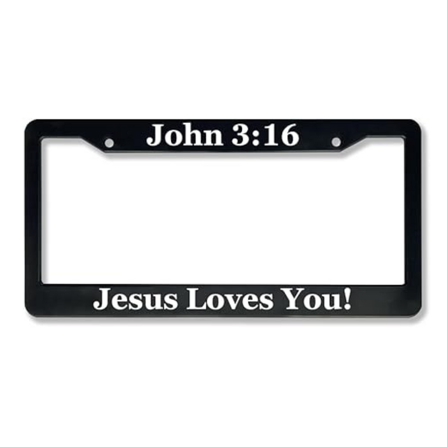 John 3:16 Jesus Loves You! | Christian License Plate Frame
