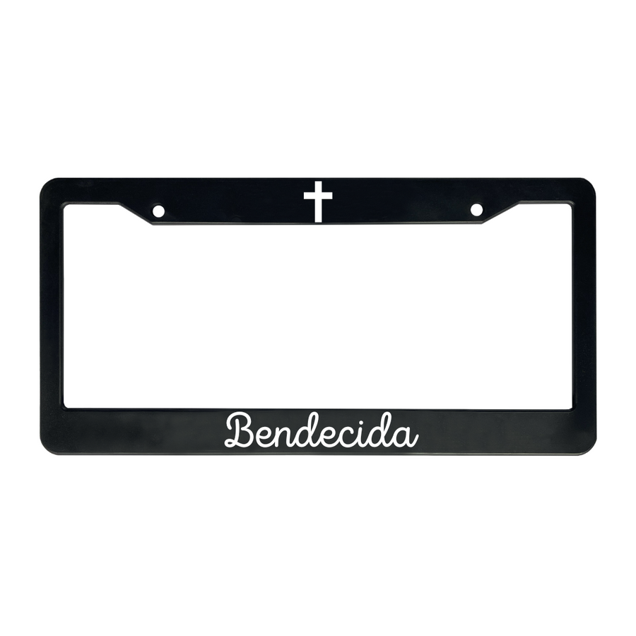 Bendecida | Christian Spanish License Plate Frame For Women