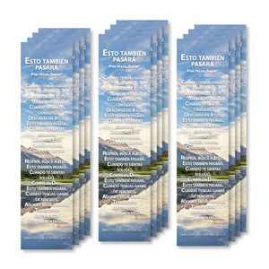 Spanish Inspirational Encouraging 8X2inch Bookmark with Poem (This Too Shall Pass) Packs | Marcador en Español con el Poema Esto también pasará