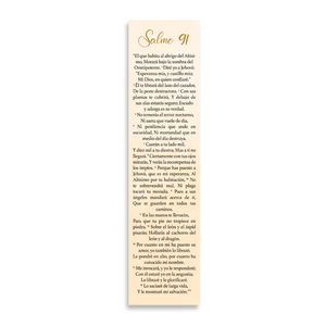 Spanish Christian 8X2inch Bookmark with Bible Verse (Psalm 91) Packs | Marcador en Español con el Salmo 91