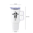 Load image into Gallery viewer, Jesus Loves Me Floral Cross | Christian Travel Mug Tumbler
