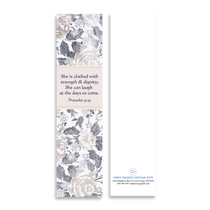 Proverbs 31:25 8’X2’ Bookmark for Women | Gift for Virtuous Woman