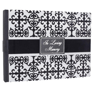 In Loving Memory Gray/Black Memorial Guest Book