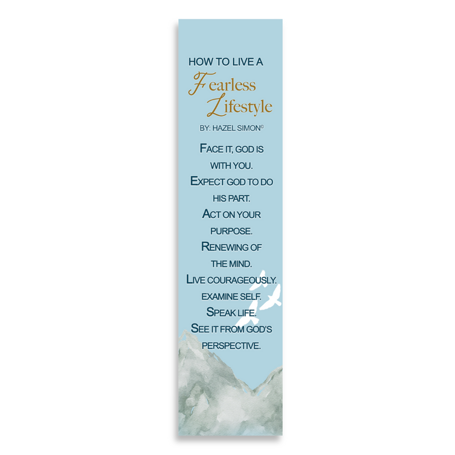 Christian Bookmark Packs How To Live A Fearless Lifestyle Poem, Inspirational Bookmark