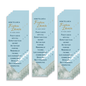 Christian Bookmark Packs How To Live A Fearless Lifestyle Poem, Inspirational Bookmark