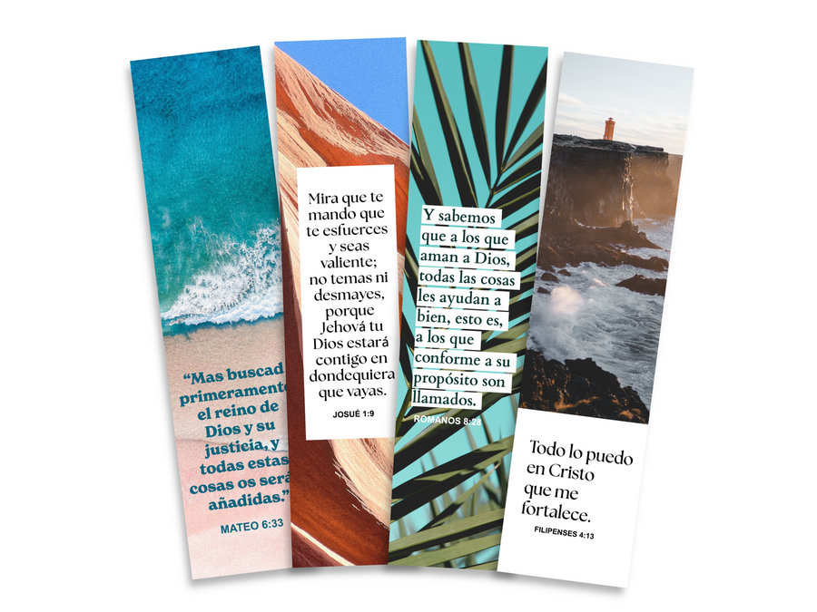 Spanish Christian 8X2inch Verses Bookmarks, Assorted Variety Pack Bookmarks