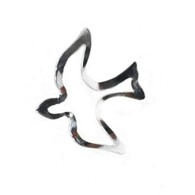 Open Silver Dove Lapel Pin