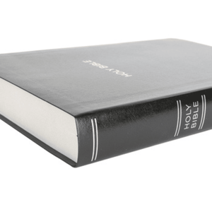 Personalized Custom Text Your Name NKJV Super Giant Print Reference Bible Black Leatherflex