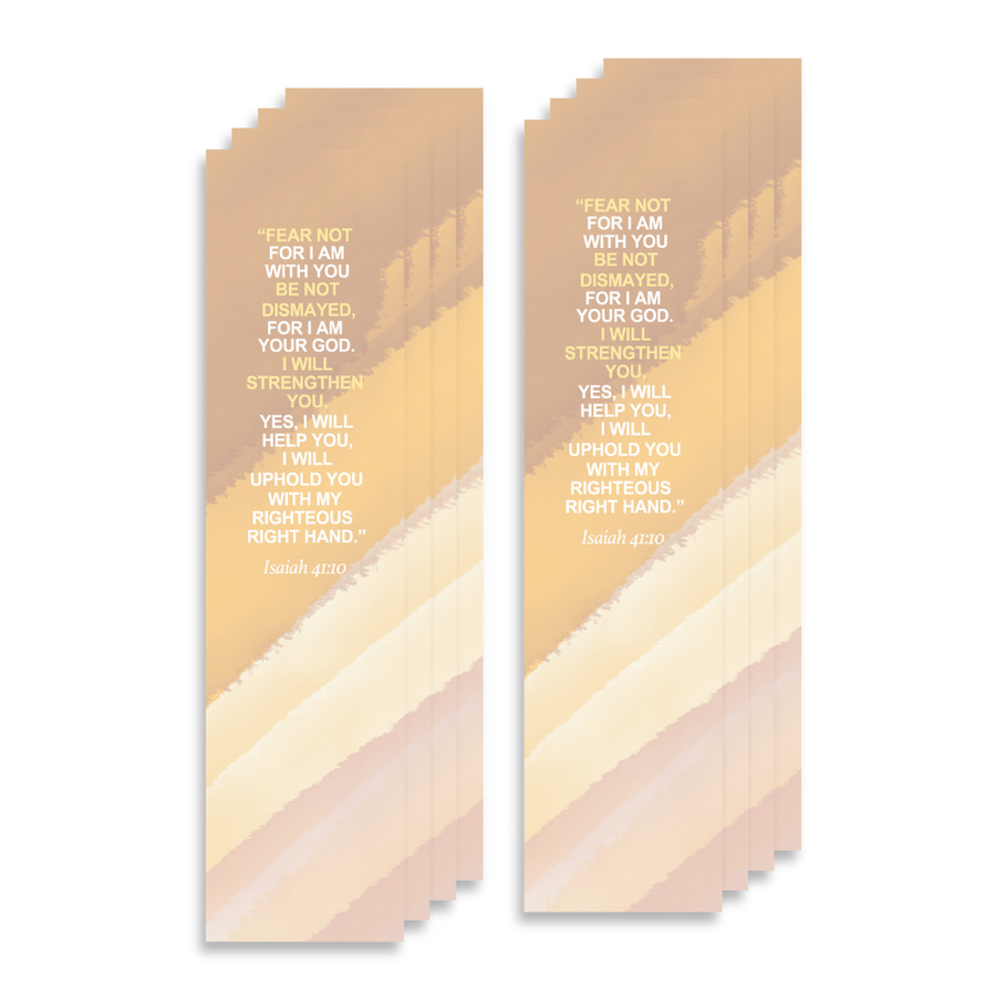Christian Bookmark Packs with Bible Verse Isaiah 41:10; Fear Not For I Am With You