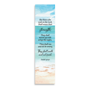 Christian Bookmark Packs with Bible Verse Isaiah 40:31; But Those Who Wait On The Lord Shall Renew Their Strength