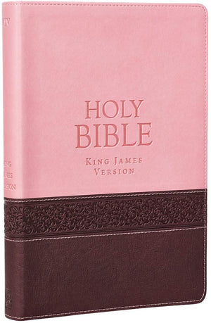 KJV Large Print Edition Two-Tone Pink/Brown Bible