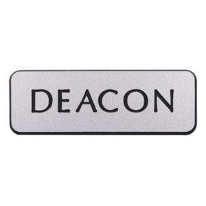 Deacon Badge, Magnetic, Silver