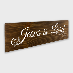 Jesus is Lord 1 Tier Wood Decor