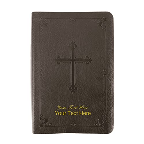 Personalized Custom Text Your Name NIV COMPACT Bible Brown Leathersoft