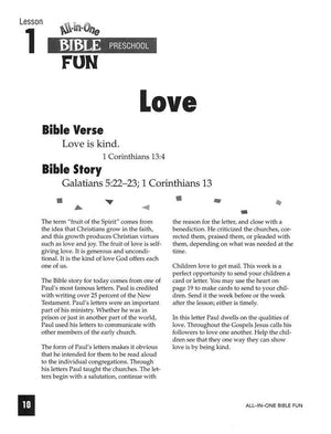 All-in-One Bible Fun: Fruit of the Spirit (Preschool edition)