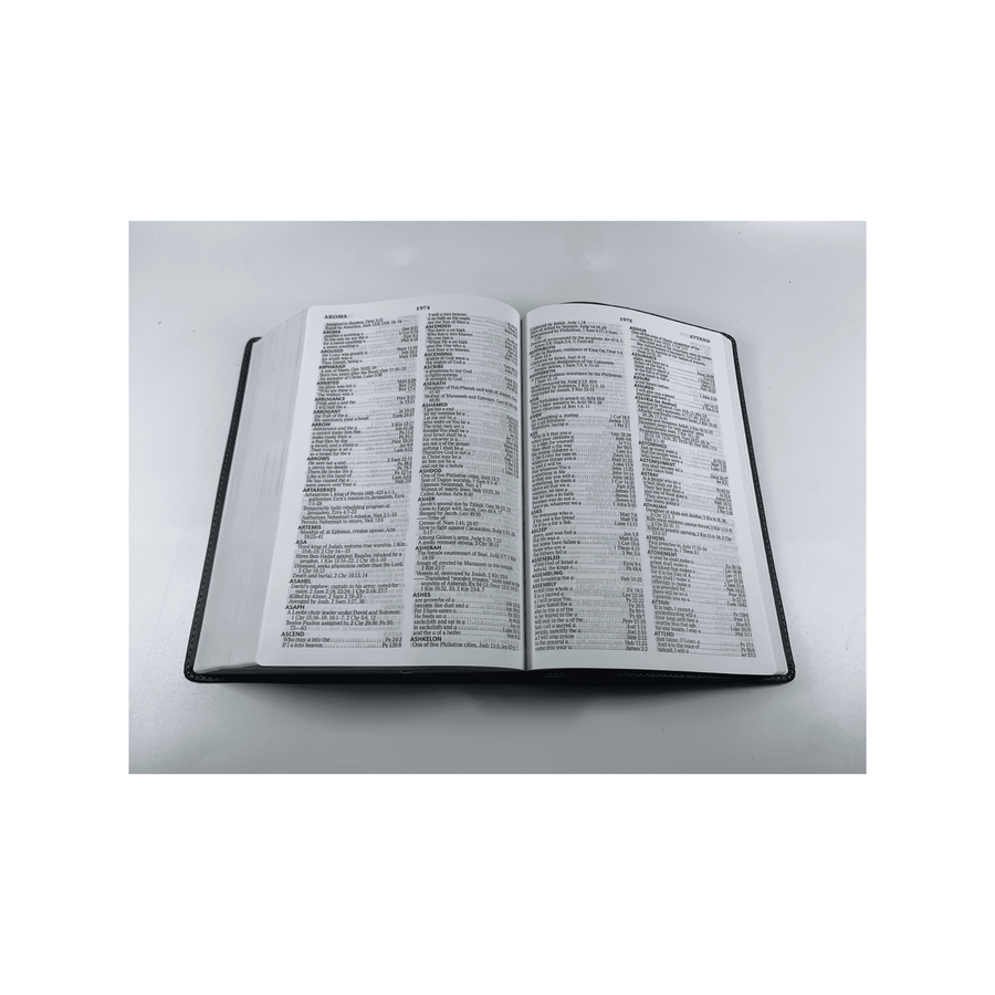 Personalized Custom Text Your Name NKJV The Charles F. Stanley Life Principles Bible Large Print Edition Black Leathersoft
