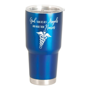 Nurse 30oz Blue Stainless Steel Tumbler