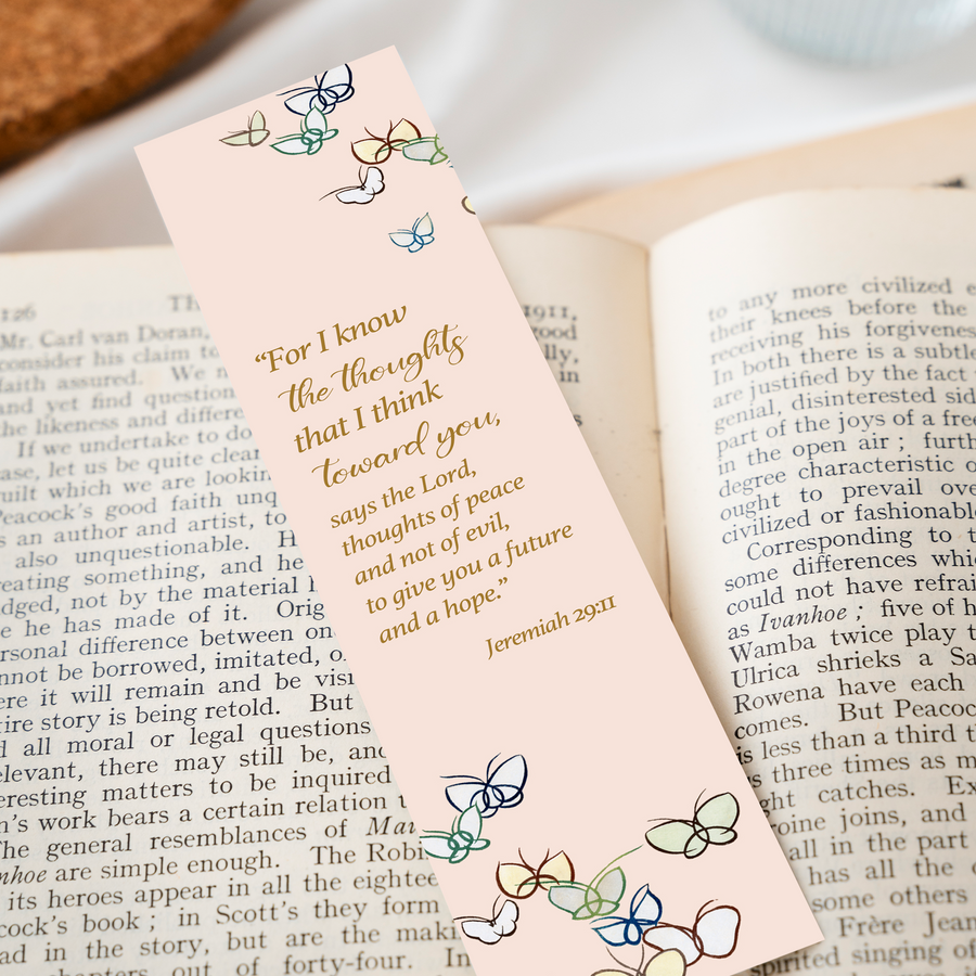 Christian Bookmark Packs with Bible Verse Jeremiah 29:11; For I Know The Thoughts That I Think Toward You