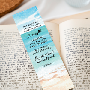 Christian Bookmark Packs with Bible Verse Isaiah 40:31; But Those Who Wait On The Lord Shall Renew Their Strength