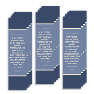 Christian Bookmark with Bible Verse 2 Chronicles 7:14