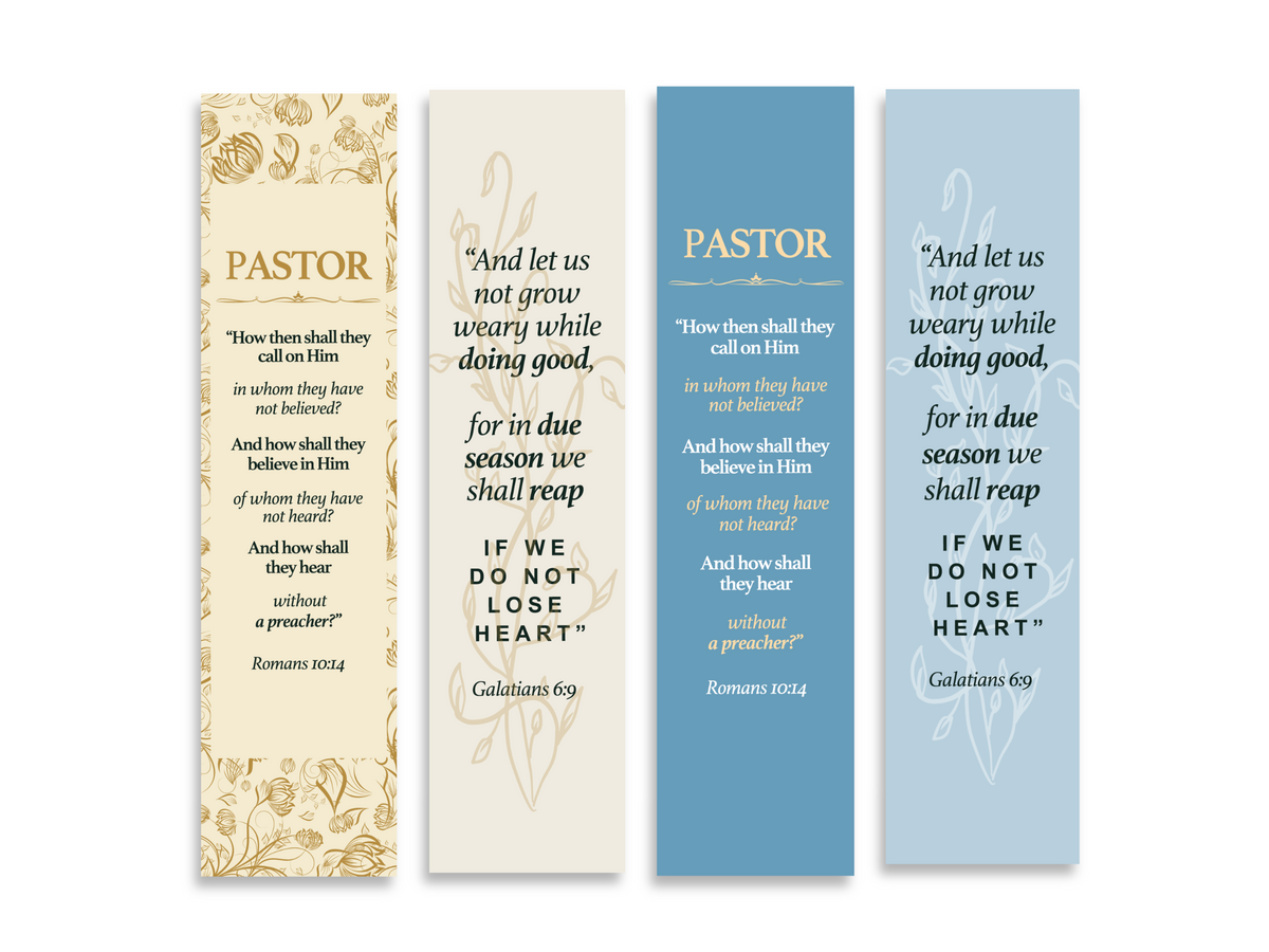 Christian Pastor Bookmarks, Variety Pack Bookmarks Inspirational for P ...
