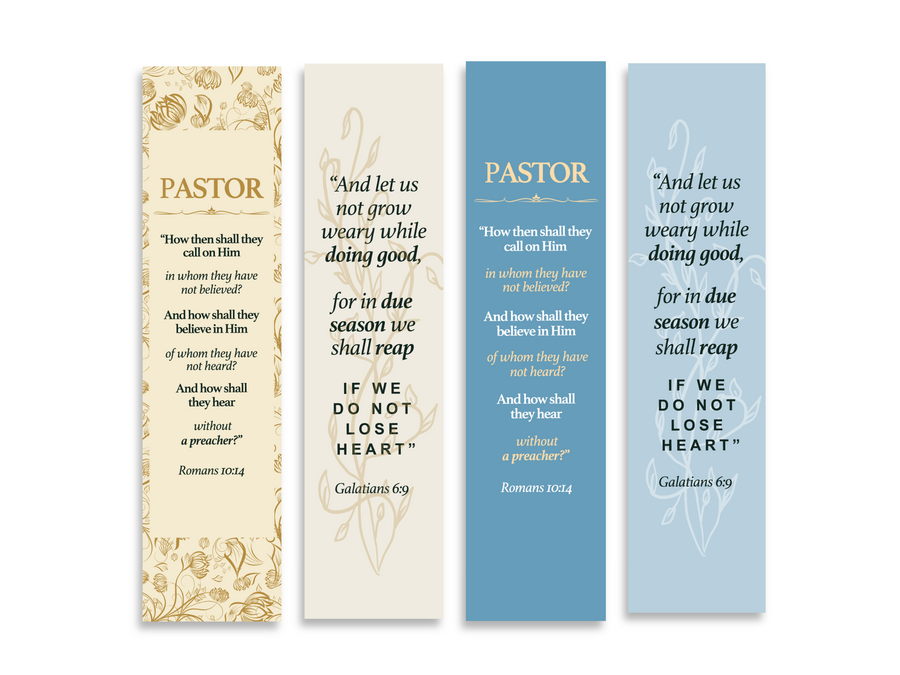 Christian Pastor Bookmarks, Variety Pack Bookmarks Inspirational for Pastor Appreciation