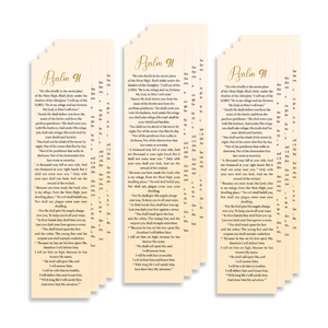 Christian Bookmark Packs with Bible Verse Psalm 91
