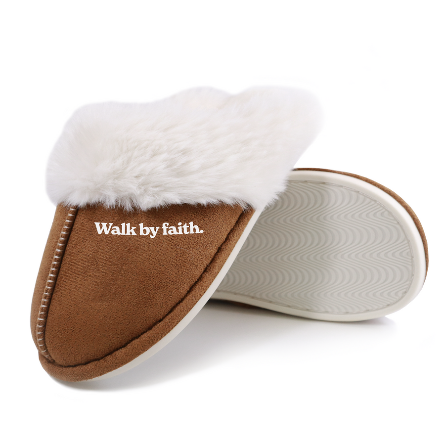 Christian Slipper with Foam NonSlip Sole for Women. "Walk by Faith."