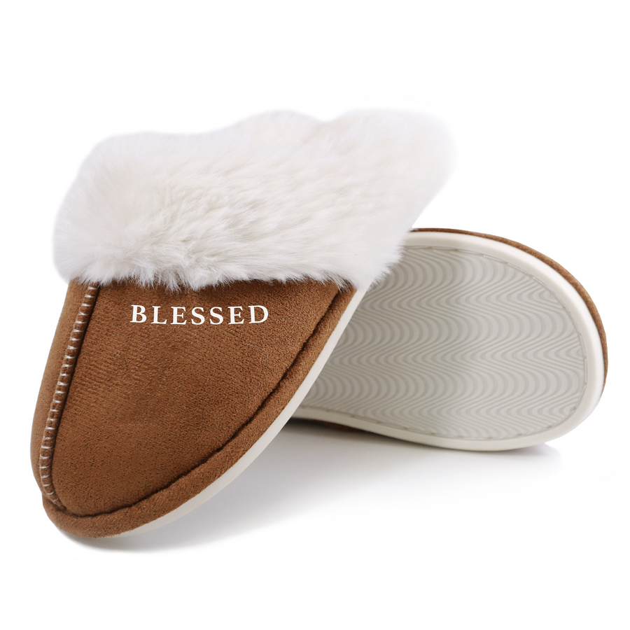 Blessed Slipper with Foam NonSlip Sole for Women. "Blessed"