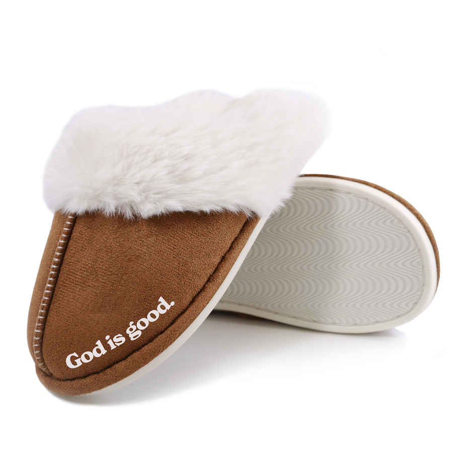 Christian Slipper with Foam NonSlip Sole for Women. "God is Good."