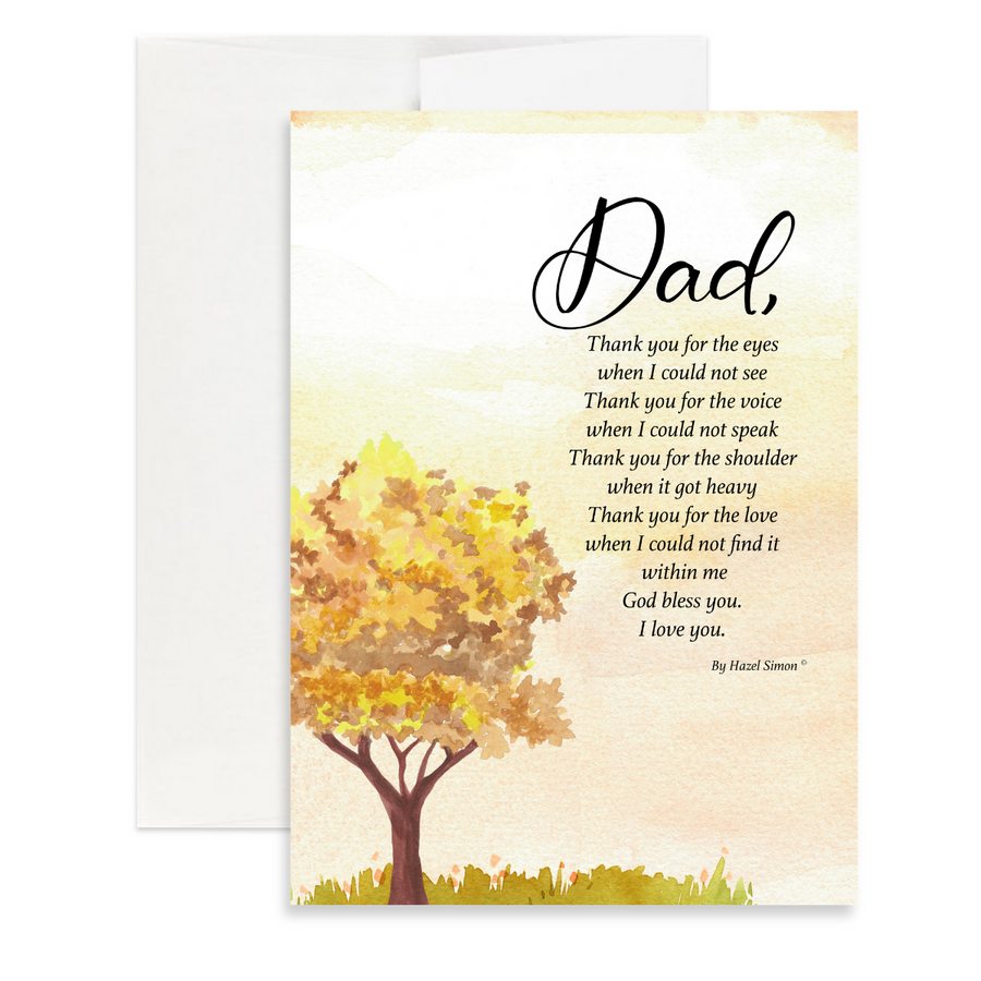 Dad Thank You Father's Day Card 5’X7’ | Gift for Dad