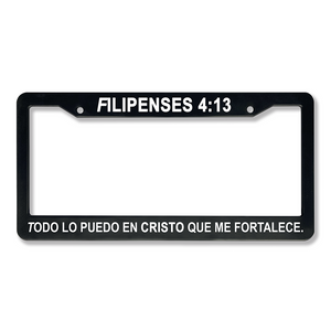 Filipenses 4:13 Spanish License Plate Frame