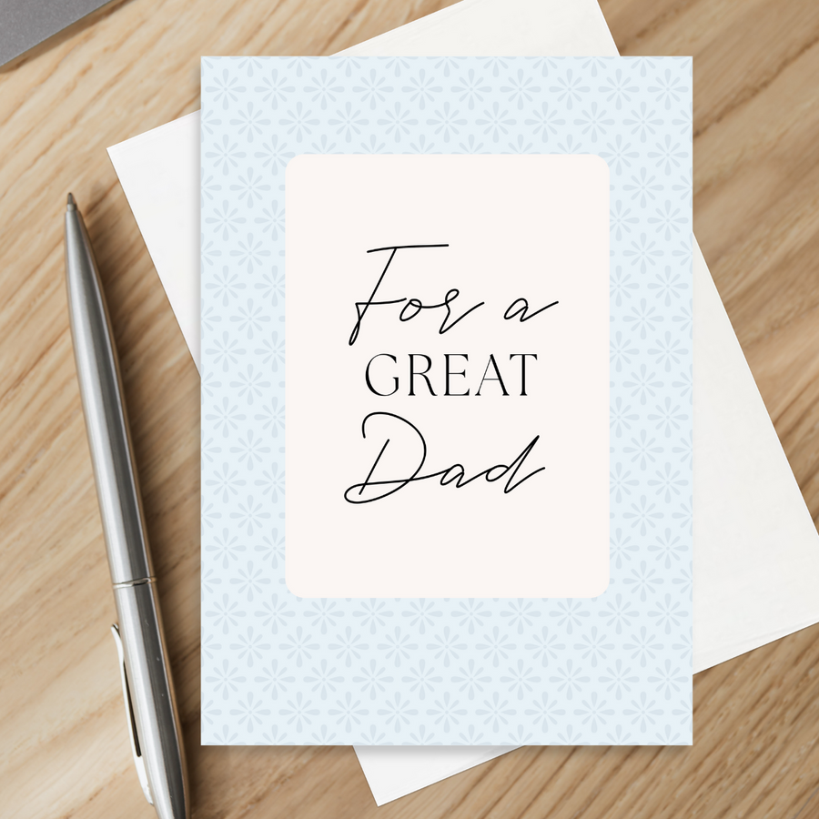 For A Great Dad Father's Day Card 5’X7’ | Gift for Dad