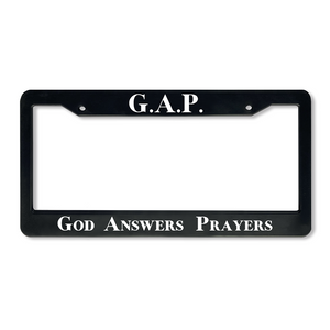 G.A.P. God Answers Prayers License Plate Frame